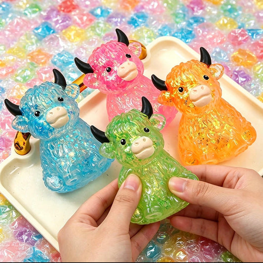 Hyland Cow Glitter Squishes - READY TO SHIP!