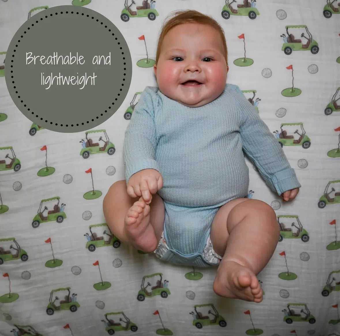 Golf Muslin Swaddle Blanket