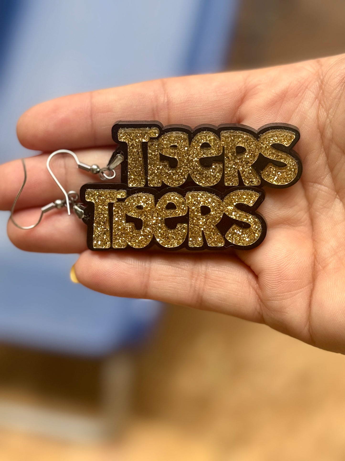 Acrylic “Tigers” Earrings - Preorder