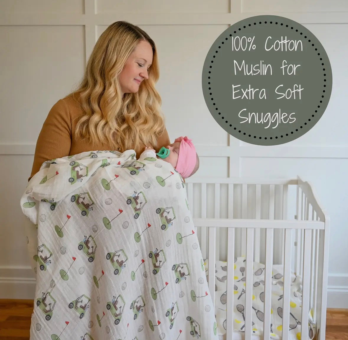 Golf Muslin Swaddle Blanket