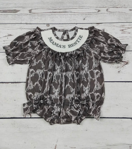 Camo Mama’s Bestie Smocked Bubble