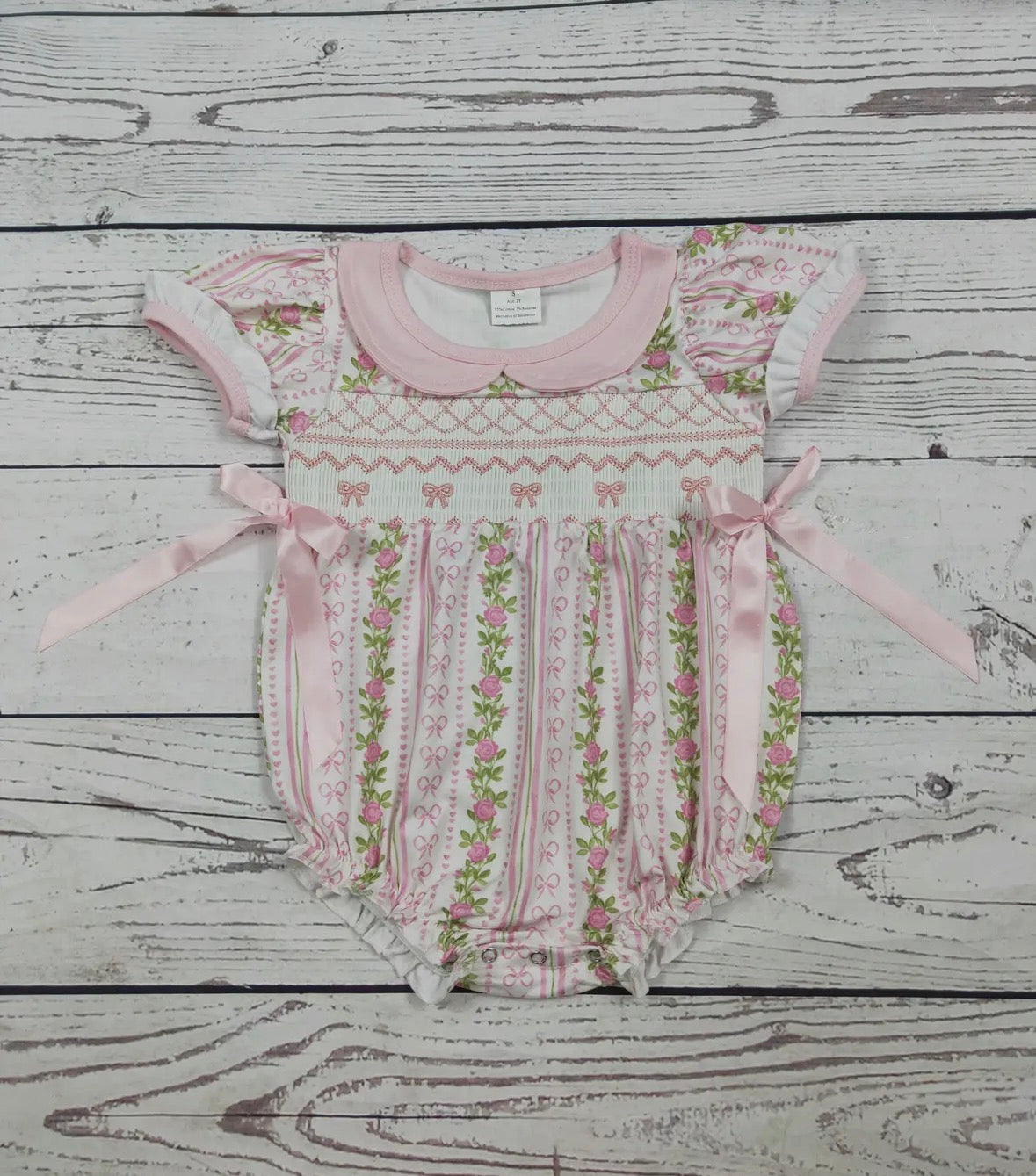Floral Smocked Bubble