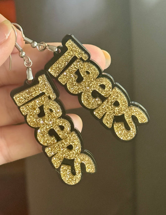 Acrylic “Tigers” Earrings - Preorder