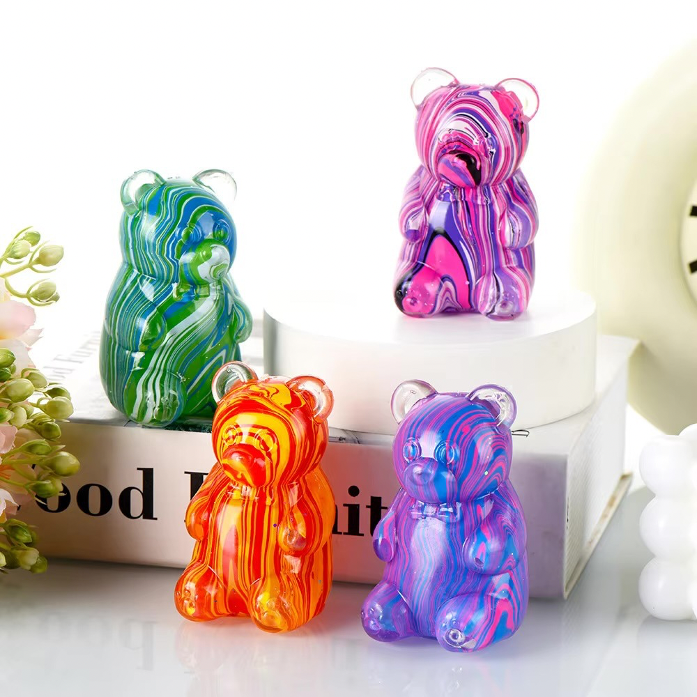 Tie Dye Bear Squish - READY TO SHIP