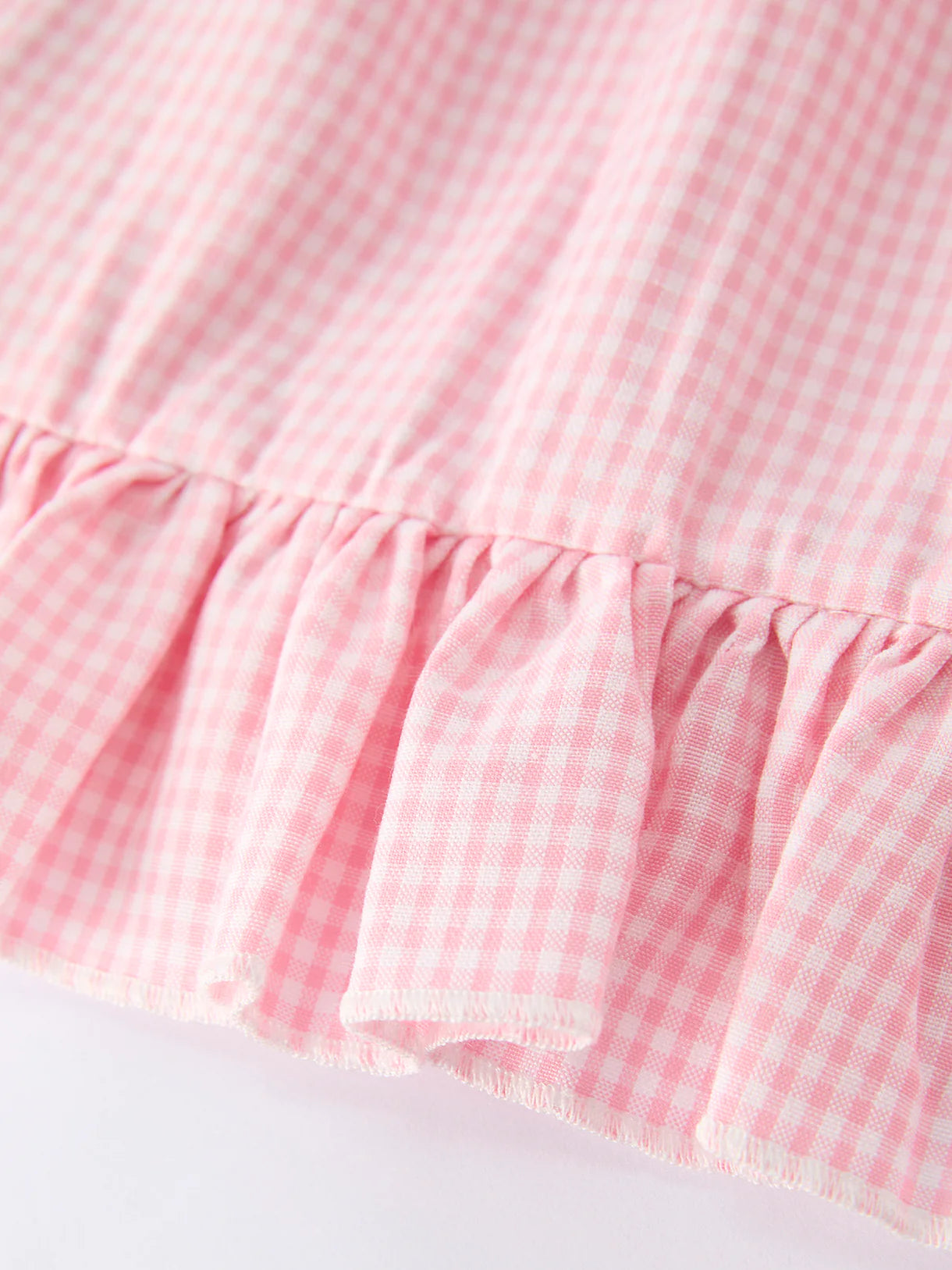 Back to School Pencil Plaid Girls Smocked Ruffle Collar Dress