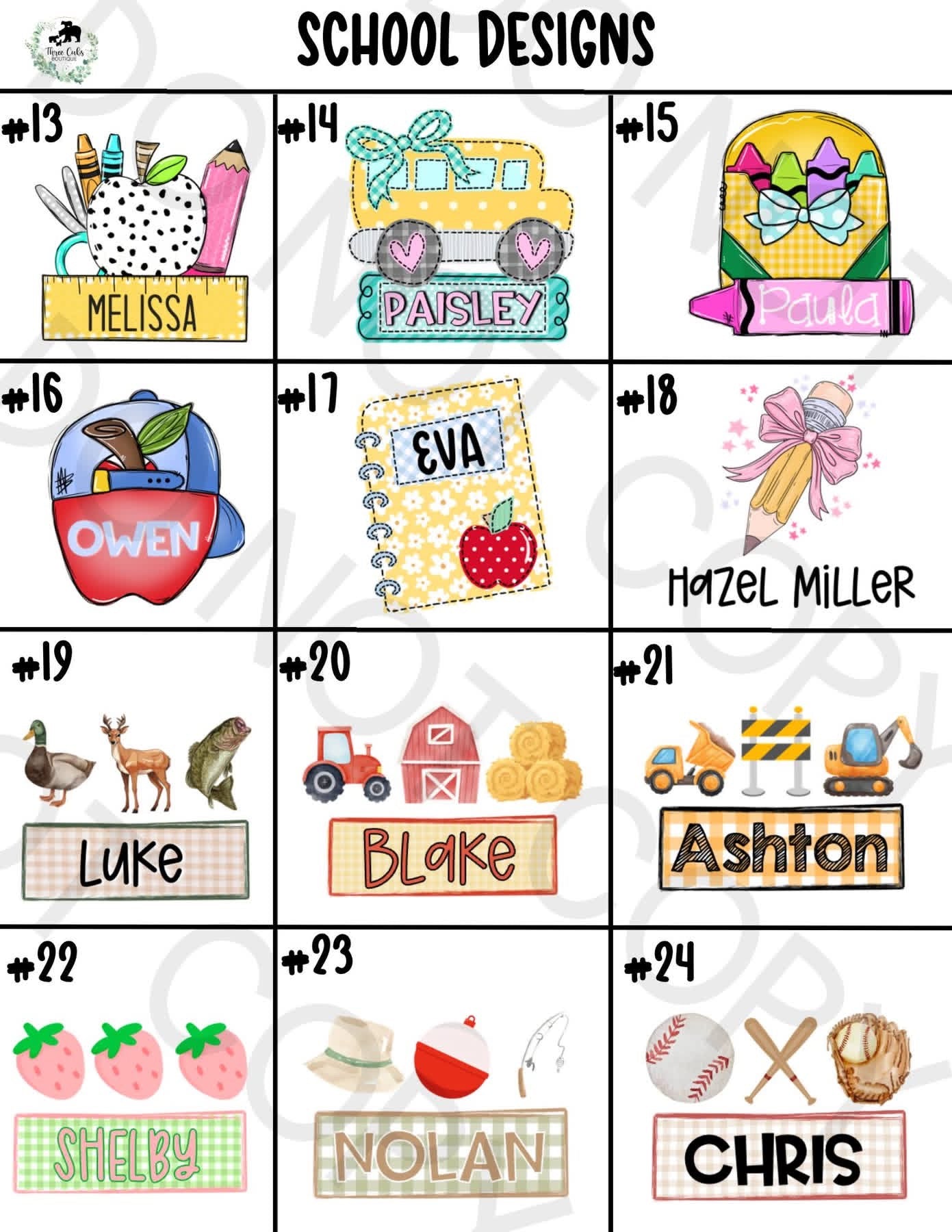 Personalized School Money Envelopes