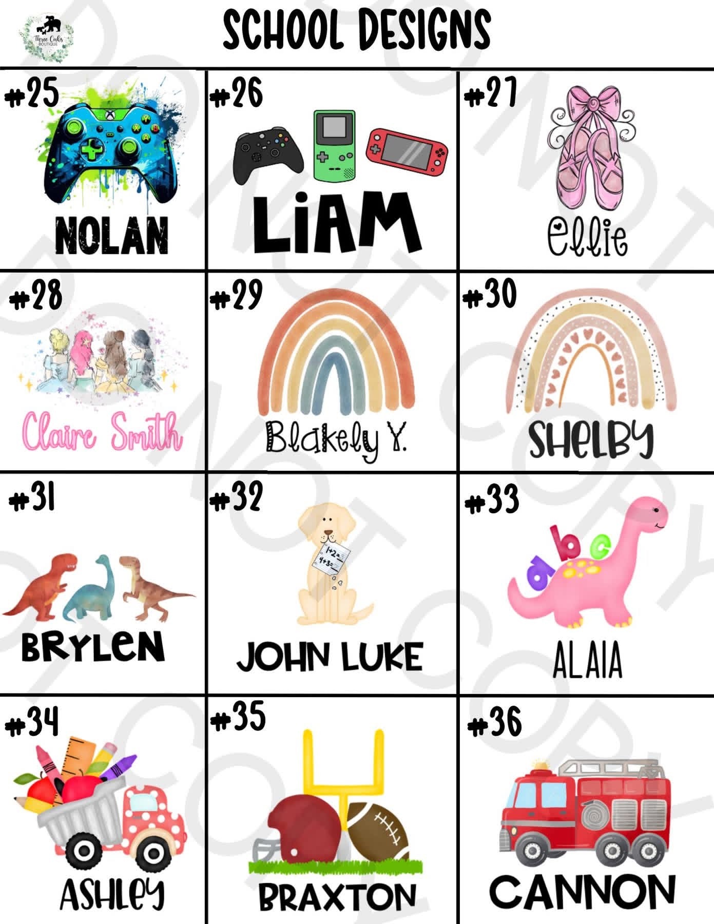 Personalized School Money Envelopes