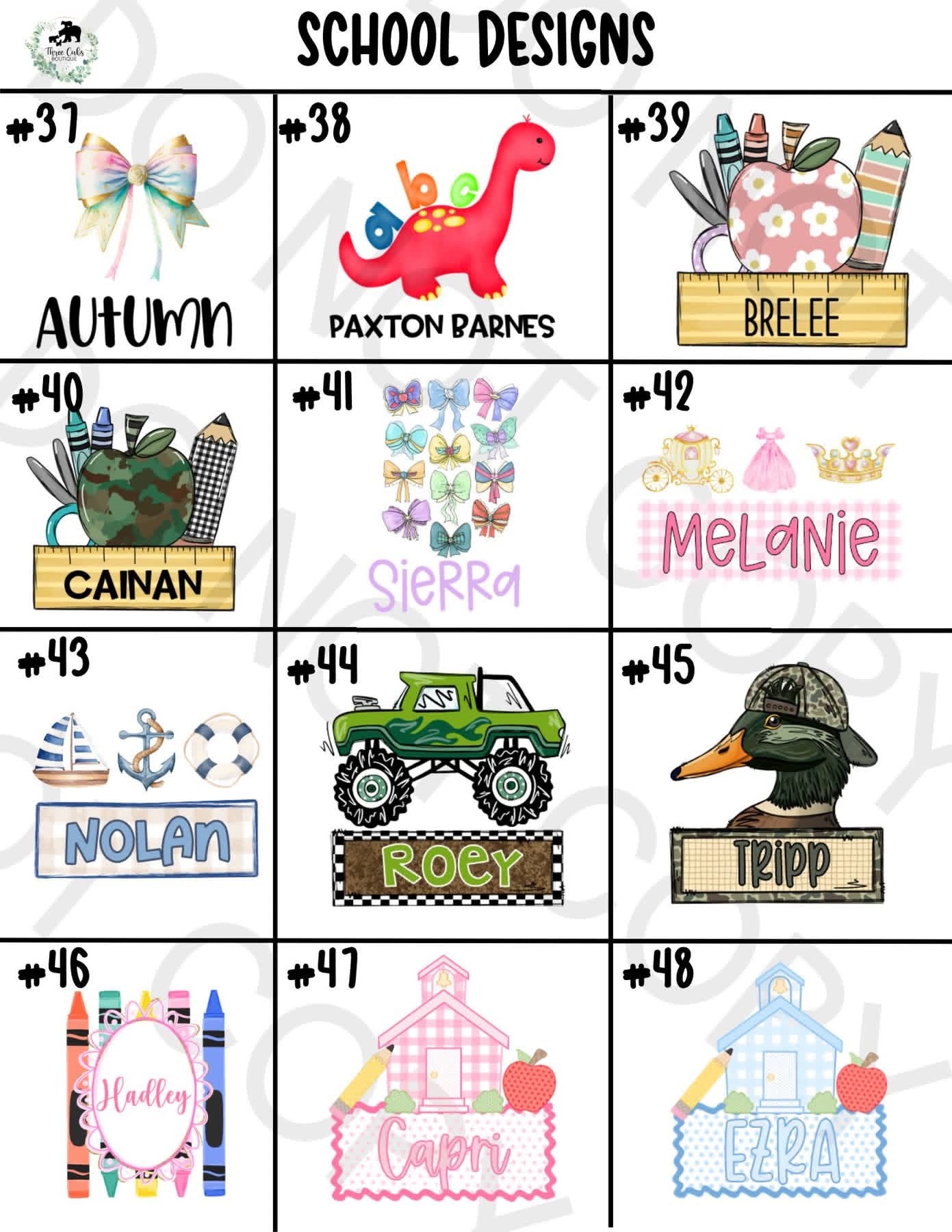 Personalized School Money Envelopes