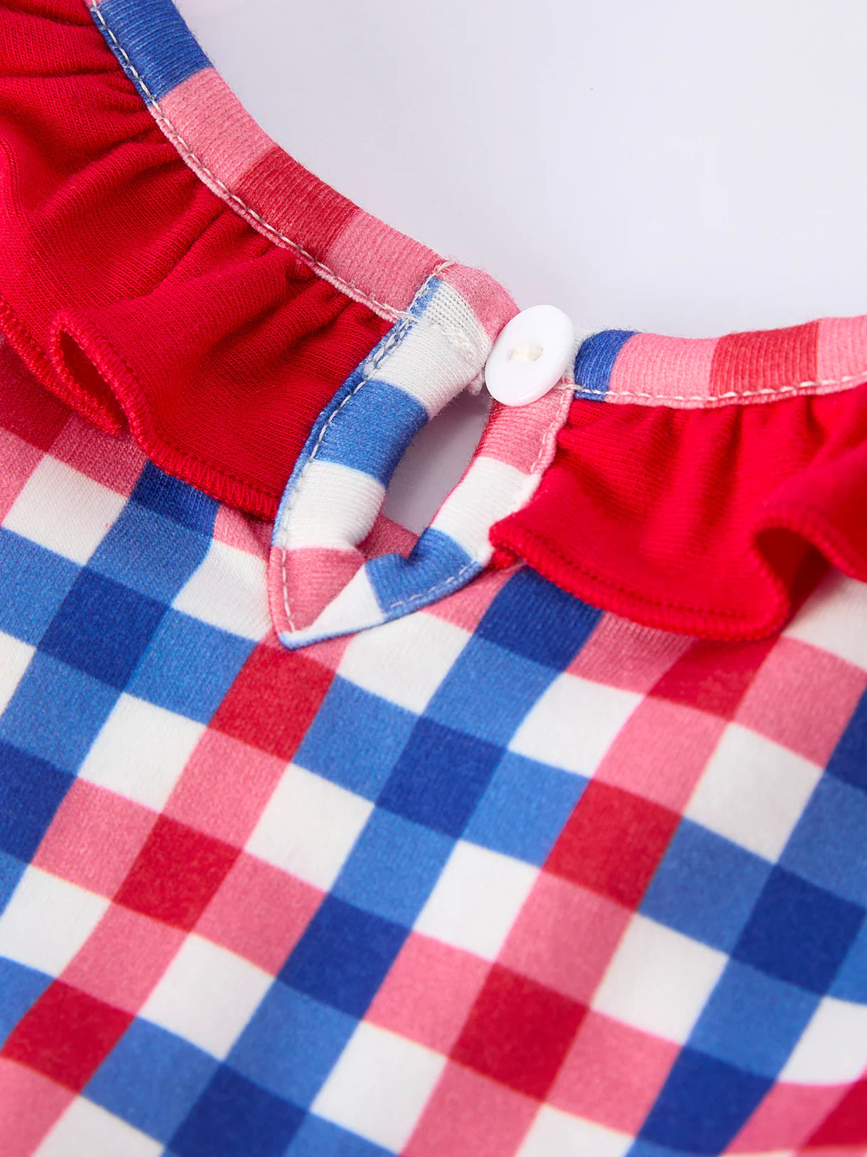 4th of July Plaid Flag Girl Bloomer Set