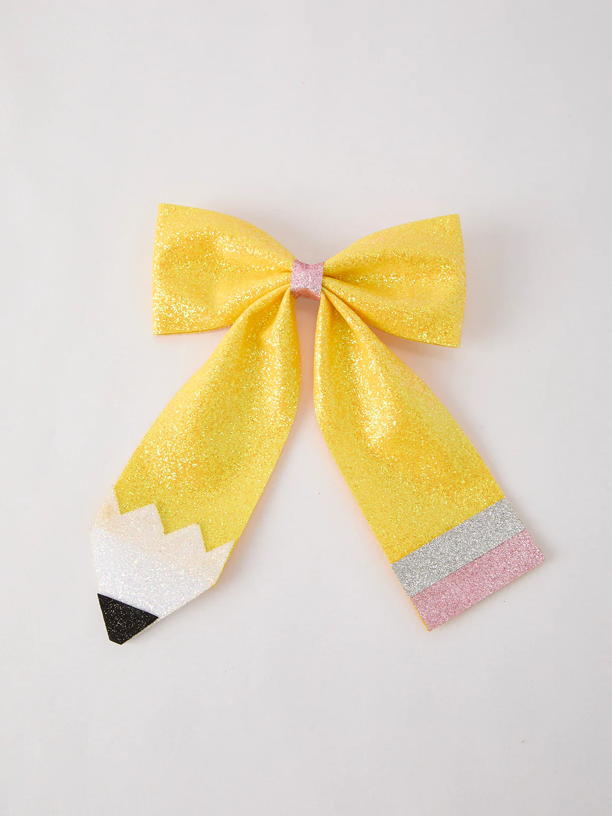 Back to School Glitter Bow Hairpin