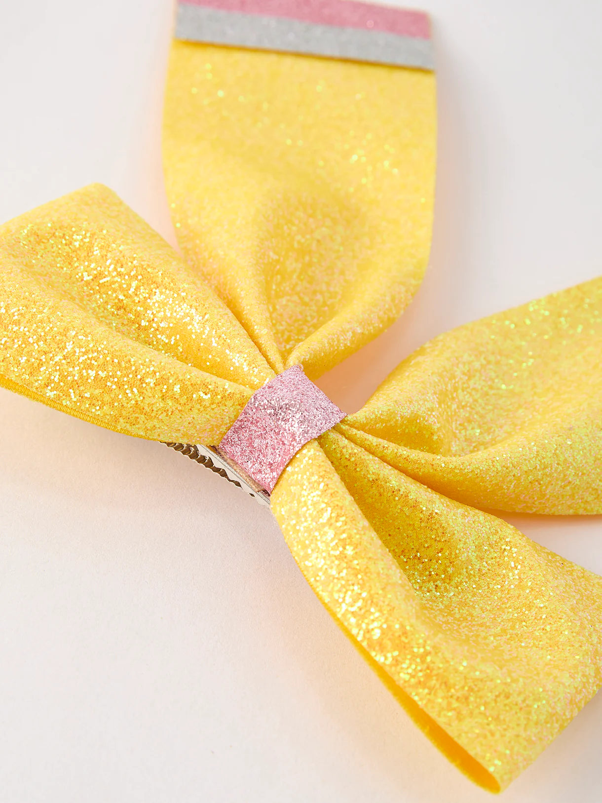 Back to School Glitter Bow Hairpin