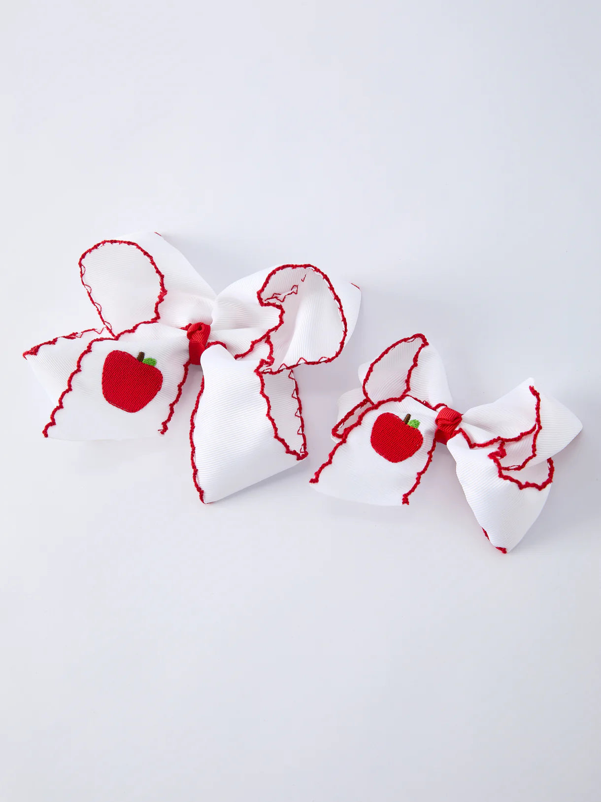 Back-to-school Apple Applique Girls Hairpin 4 Inches/6.25 inches