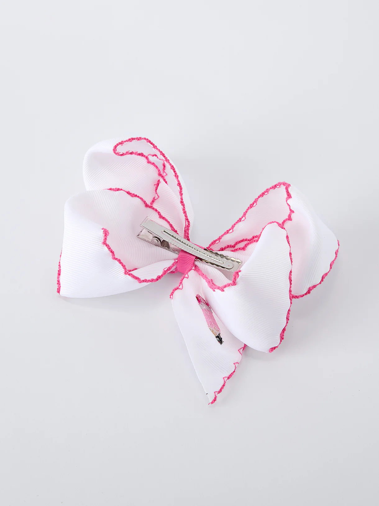 Back to School Pink Pencil Bow Hair Clip 6.25 Inch