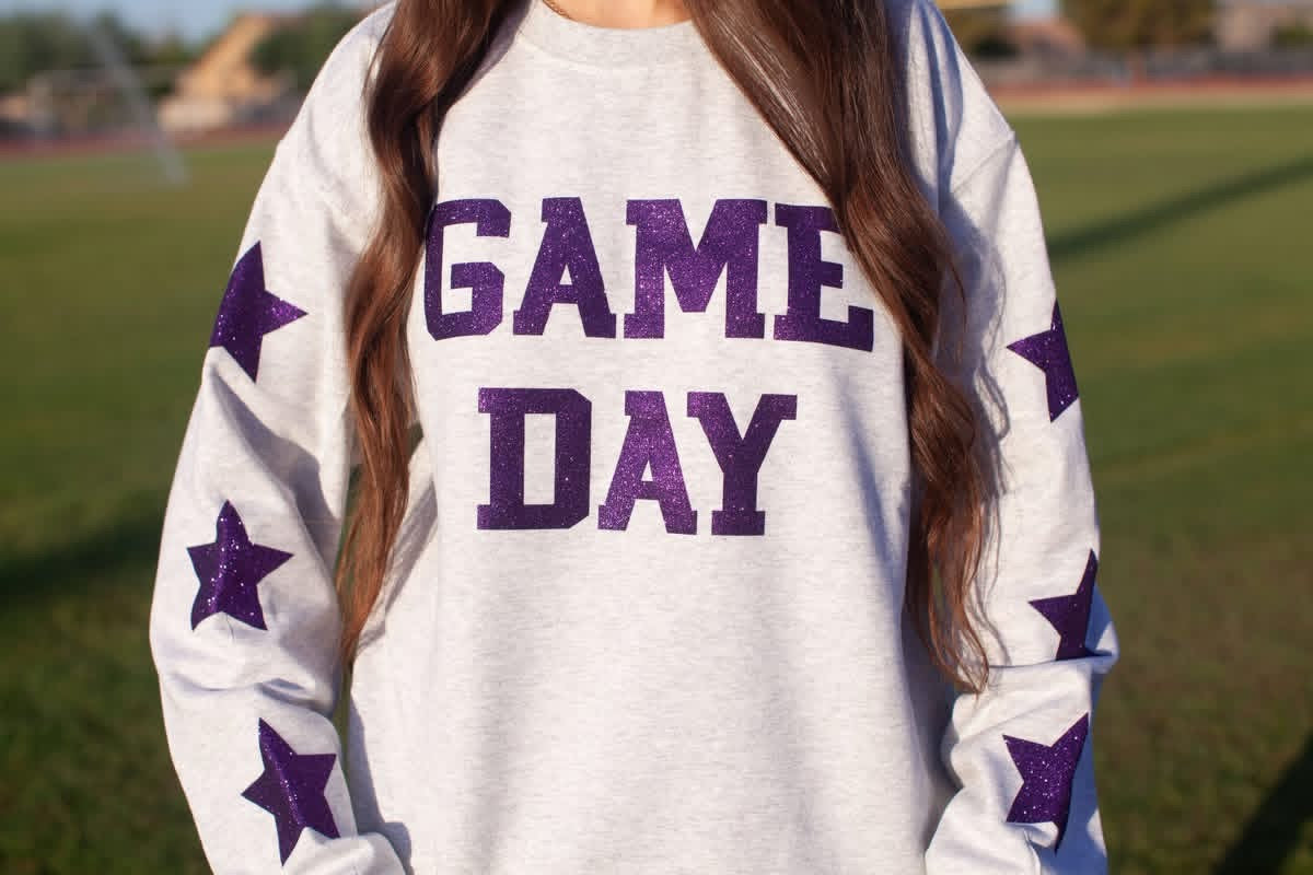 Game Day Glitter Sweatshirts - 3wk TAT