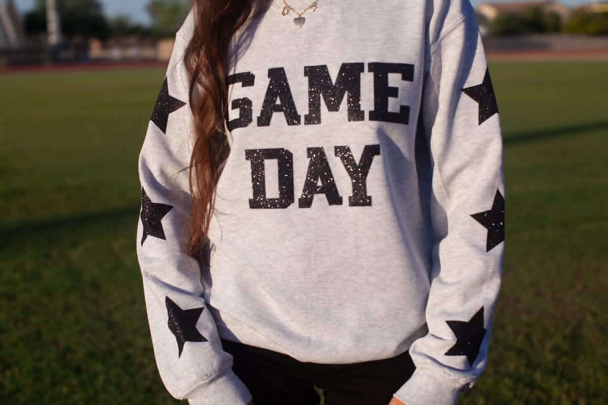 Game Day Glitter Sweatshirts - 3wk TAT