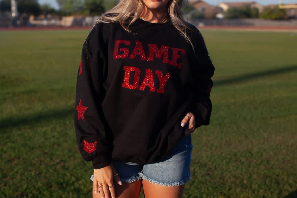 Game Day Glitter Sweatshirts - 3wk TAT