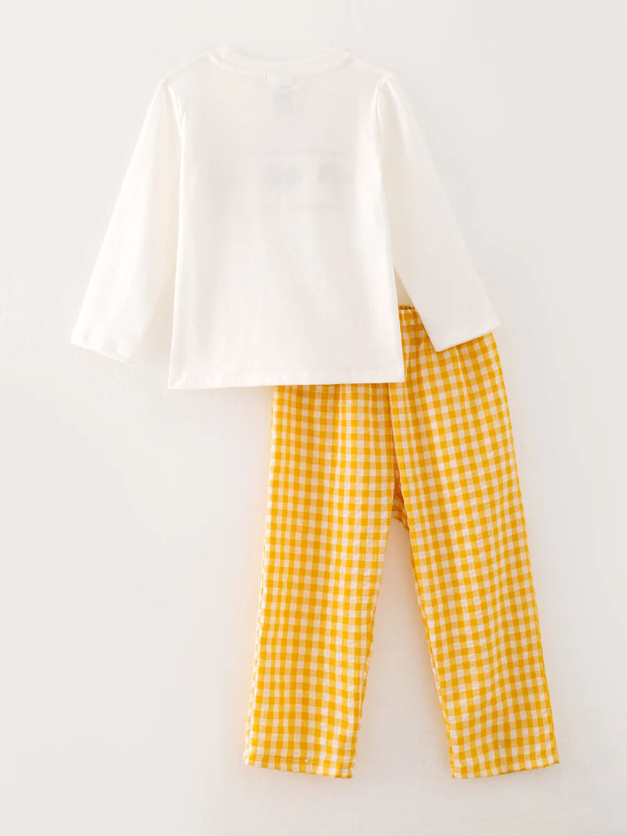 Chicken Smocking Embroidered Boys Outfits