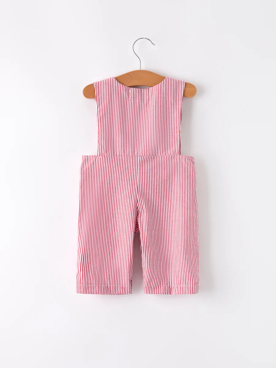 Rooster Smock Embroidered Boys Romper