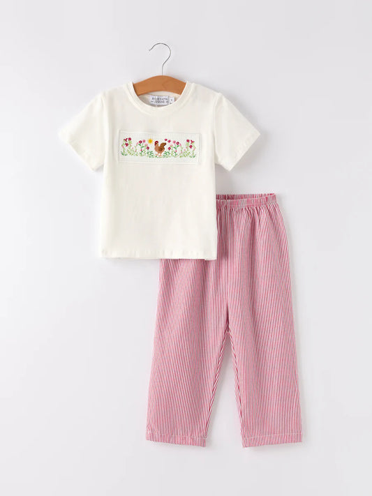 Rooster Smock Embroidered Boys Boys' Set
