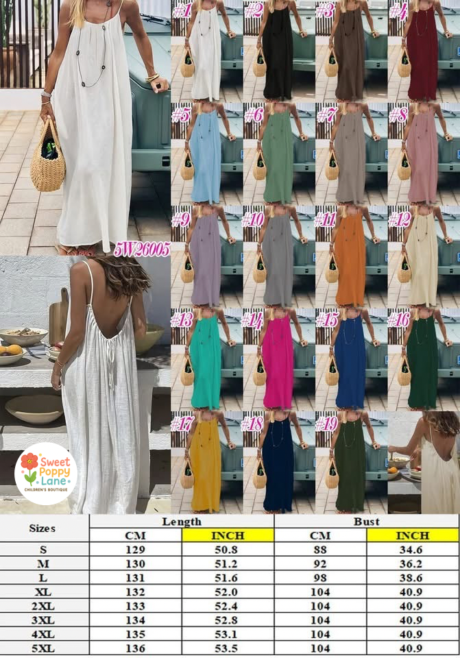 Backless Spaghetti Strap Maxi Dress