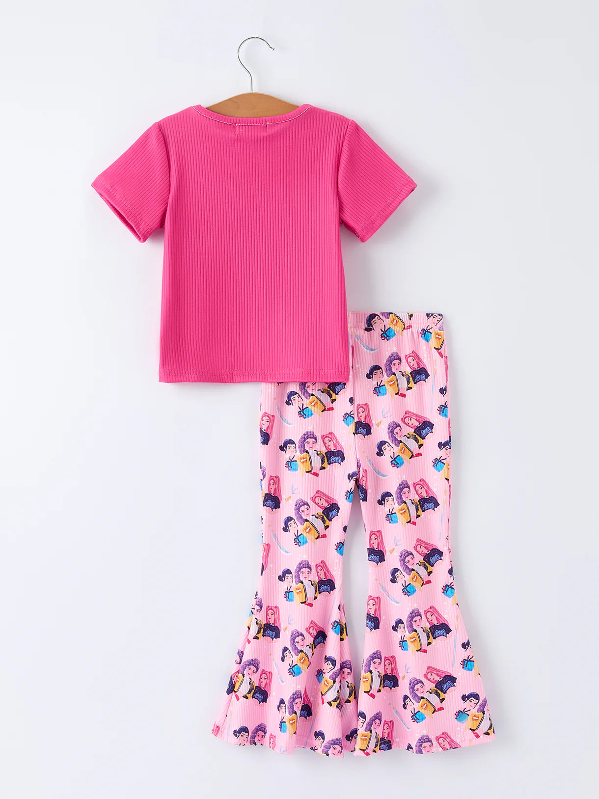 Girls GOLDEN Print Short-sleeved Top + Pants Set
