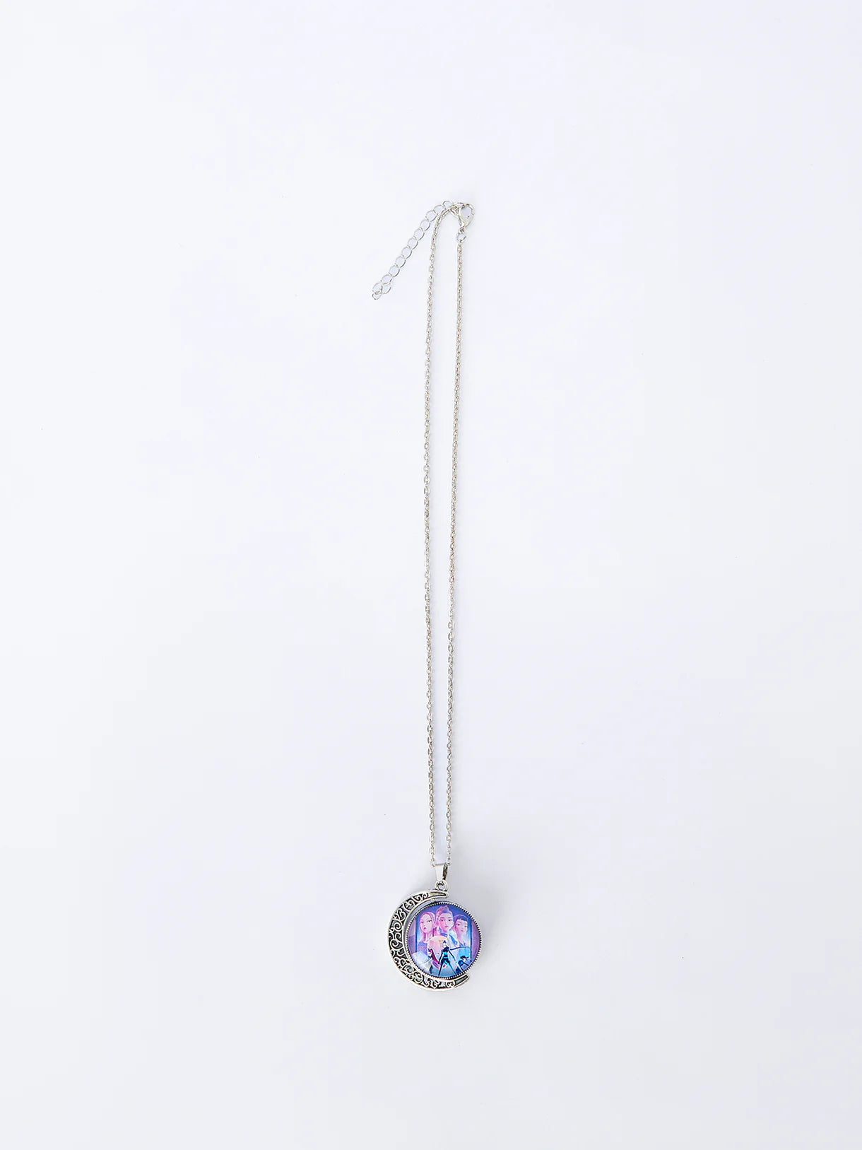 Girls GOLDEN Locket Necklace Purple Pendant