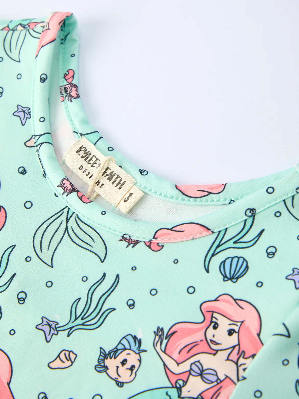 Summer Mermaid Girls Short Sleeves Dress