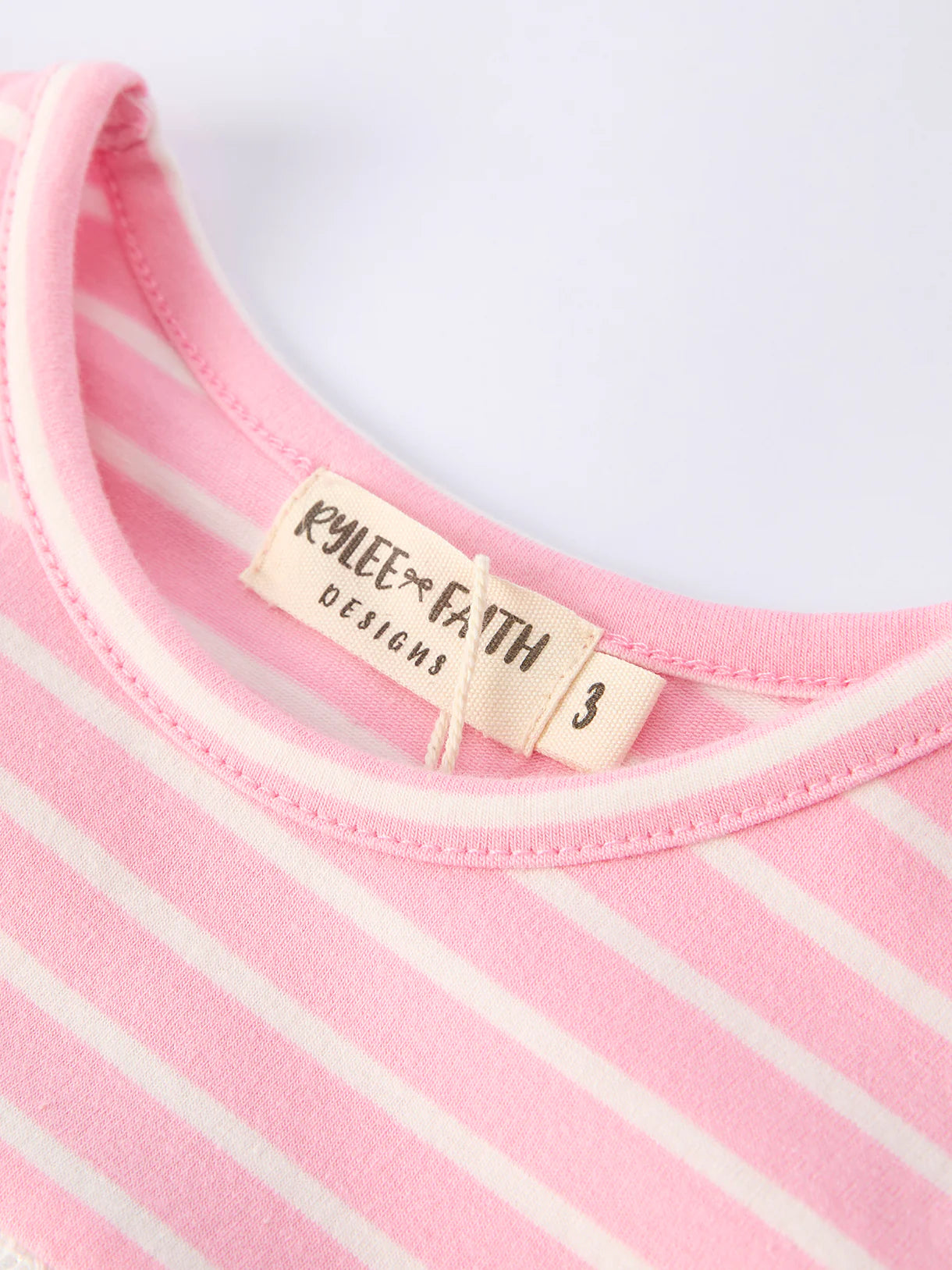 Strawberry Embroidery Pink Stripe Girl Smocked Dress