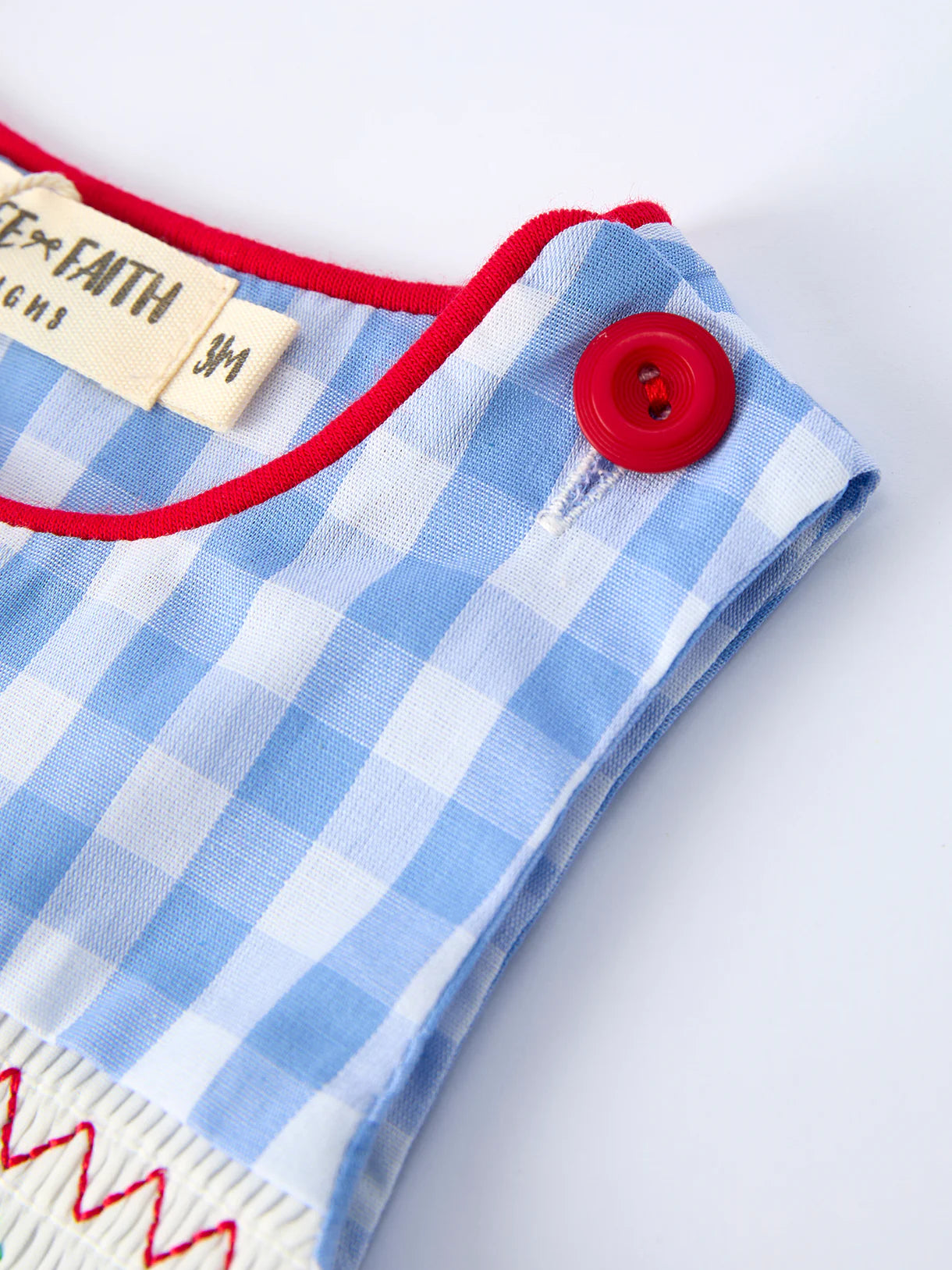 Baby Boys Summer Strawberry Embroidered Smocked Romper