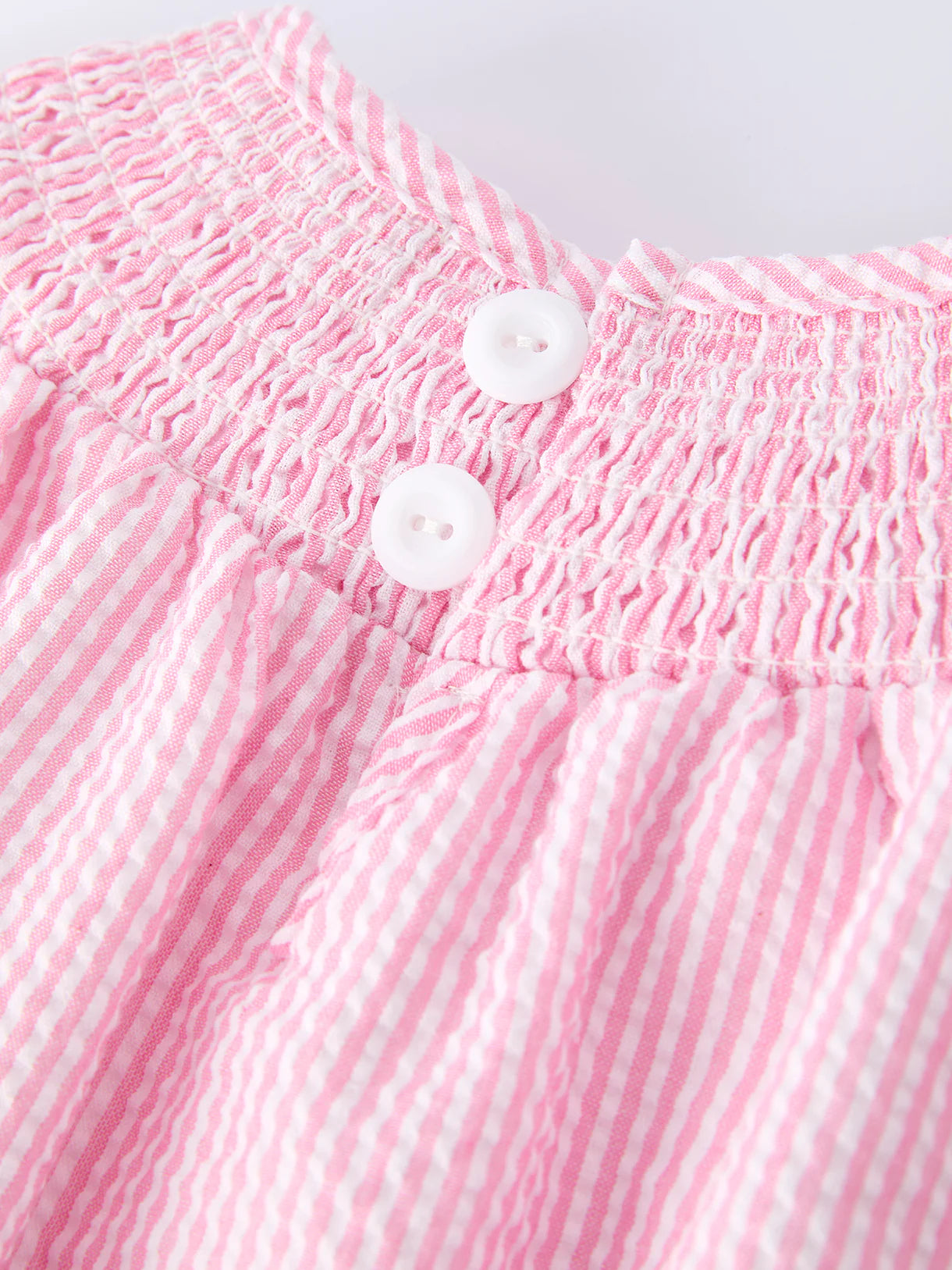 Strawberry Smocked Girl Romper Bow Ruffle